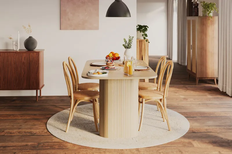 Kopparbo Matbord 160 cm - Ljust vitlaserat ekträ - Products - Möbler - Bord & matgrupp - Matbord & köksbord