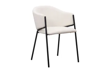 Kopparbo Matbord 160 cm med 4 Filip Matstolar - White / Vit Bouclé - Products - Möbler - Bord & matgrupp - Matgrupp