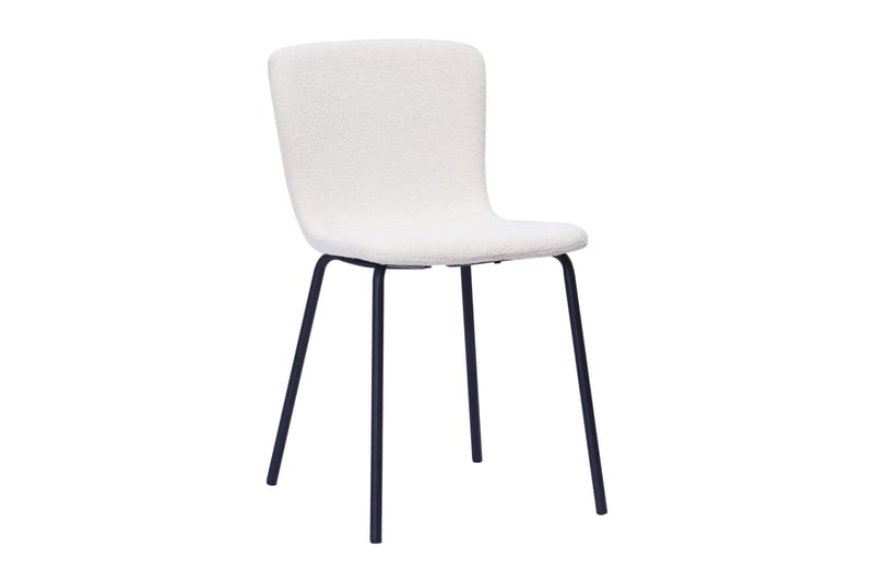 Kopparbo Matbord 200-260 cm Förlängningsbart med 8 Katy Matstolar - Svart / Vit Bouclé / Metallben Svart - Products - Möbler - Bord & matgrupp - Matgrupp