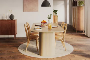 Kopparbo Matbord Ljust trä Rektangulärt 200 cm - Vitlaserat Ek - Products - Möbler - Bord & matgrupp - Matbord & köksbord