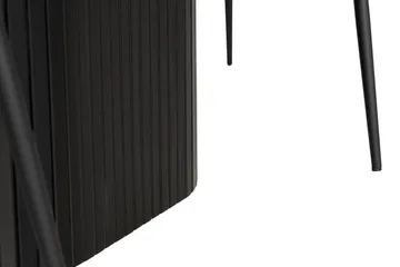 Kopparbo Matgrupp 200 cm inkl 6 Broddhult Stolar - Svart / Ribbade Ben - Products - Möbler - Bord & matgrupp - Matgrupp