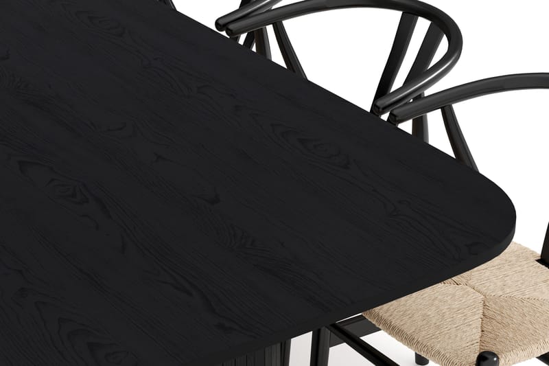 Kopparbo Matgrupp 240 cm med 8 Dastoori Matstol - 2220067-8,2229313-1 - Svart - Products - Möbler - Bord & matgrupp - Matgrupp