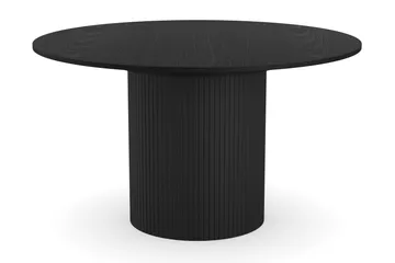 Kopparbo Runt Matbord 130 cm Förlängningsbart med 4 Sawako Stolar - Svart - Products - Möbler - Bord & matgrupp - Matgrupp