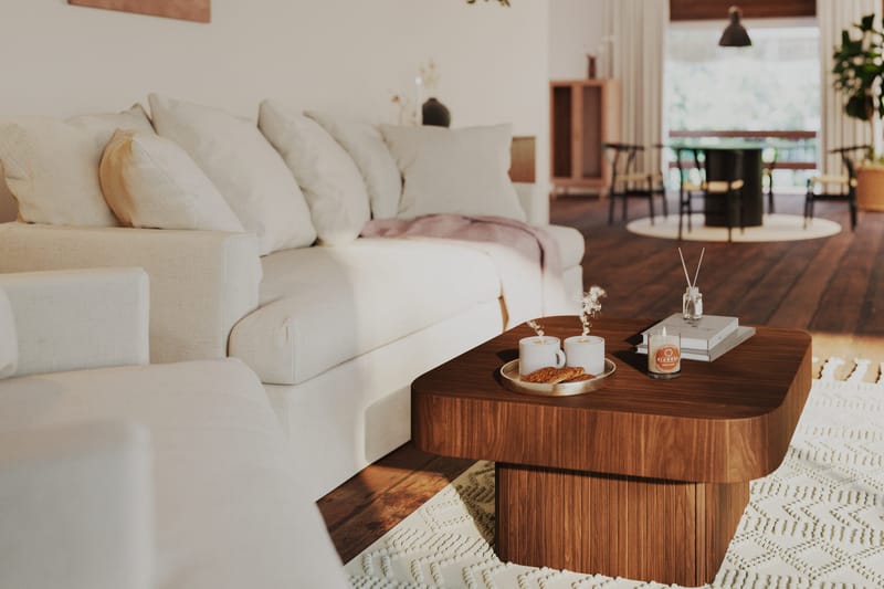 Kopparbo soffbord 80 cm Valnöt - Mörkbrunt valnötsträ - Products - Möbler - Bord & matgrupp - Soffbord