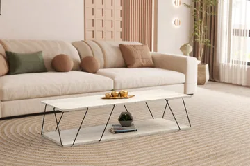 Labranda Soffbord 120 cm - Svart/Marmor - Products - Möbler - Bord & matgrupp - Soffbord