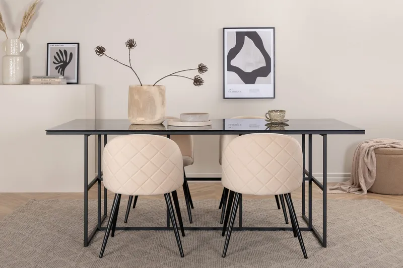 Leif matbord med 4st Velvet matstol - Products - Möbler - Bord & matgrupp - Matgrupp