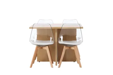 Leo Matgrupp 100 cm Rektangulär med 4 Edvin stolar - Natur - Products - Möbler - Bord & matgrupp - Matgrupp