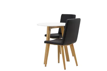 Leonora Matgrupp 65 cm Rund med 2 Today stolar - Svart - Products - Möbler - Bord & matgrupp - Matgrupp