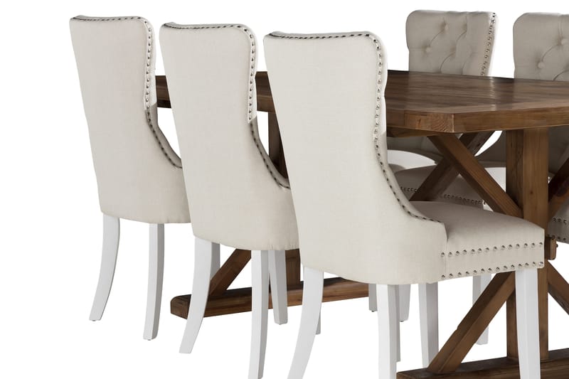 Lyon Matgrupp 200x100 cm inkl 6 Bergviken Stolar - Brun - Products - Möbler - Bord & matgrupp - Matgrupp