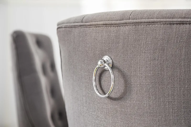 Lyon Matgrupp Runt med 6 Viktoria Stol - Vit/Grå - Products - Möbler - Bord & matgrupp - Matgrupp