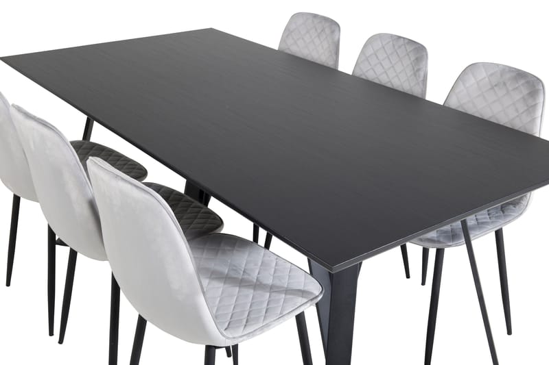 Marina Matgrupp 180 cm Rektangulär med 6 Polar stolar - Svart - Products - Möbler - Bord & matgrupp - Matgrupp