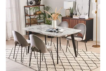 Matbord hopfällbart 160/200 x 90 cm MOSBY - Vit - Products - Möbler - Bord & matgrupp - Matbord & köksbord