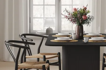 Kopparbo Matbord 180-240 cm Förlängningsbart - Svart trä - Products - Möbler - Bord & matgrupp - Matbord & köksbord