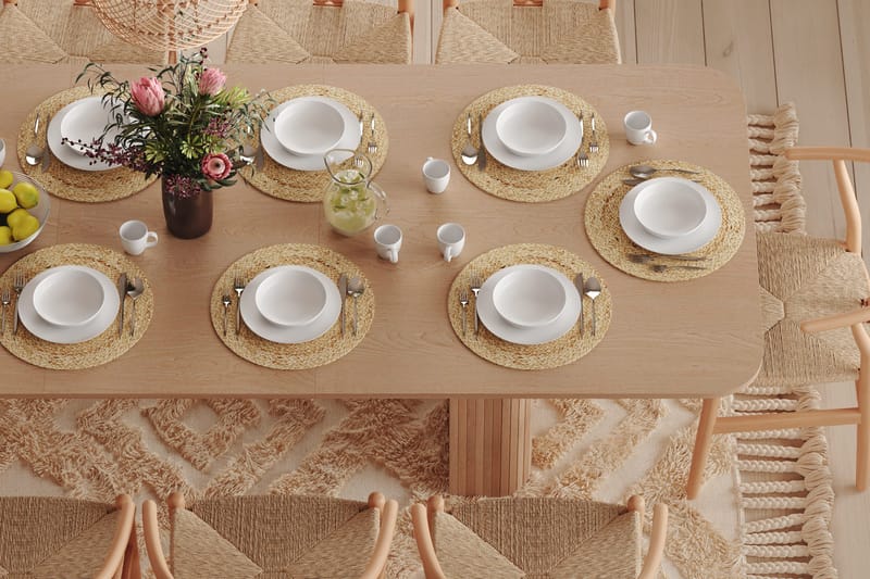 Kopparbo Matbord 200-260 cm Förlängningsbart med illäggsskiva - Vitlaserad Ek - Products - Möbler - Bord & matgrupp - Matbord & köksbord