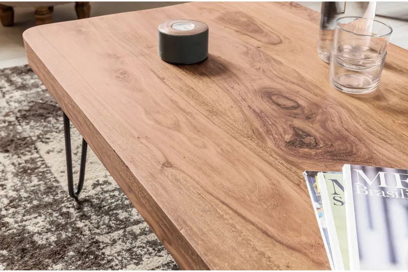 Mayotte Soffbord 115 cm - Akacia/Svart - Products - Möbler - Bord & matgrupp - Soffbord