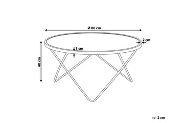 Meerah Soffbord 80 cm Runt - Vit - Products - Möbler - Bord & matgrupp - Soffbord