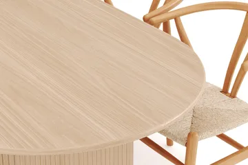 Noira Ovalt Matgrupp 220 cm med 6 Dastoori Matstol - 2220068-6,2098439-1 - Natur - Products - Möbler - Bord & matgrupp - Matgrupp