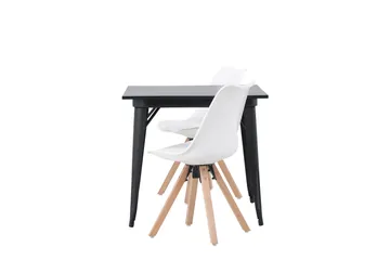 Ochovi Matgrupp  80 cm Rektangulär med 2 Zeno stolar - Svart - Products - Möbler - Bord & matgrupp - Matgrupp