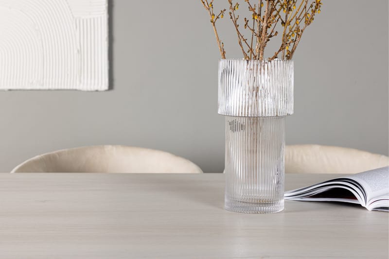 Olga Matgrupp 200 cm Rektangulär med 6 Berit Stolar - Beige - Products - Möbler - Bord & matgrupp - Matgrupp