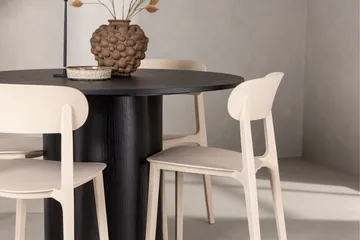 Olivia Matgrupp 110 cm Rund med 4 Åstol Stolar - Beige - Products - Möbler - Bord & matgrupp - Matgrupp