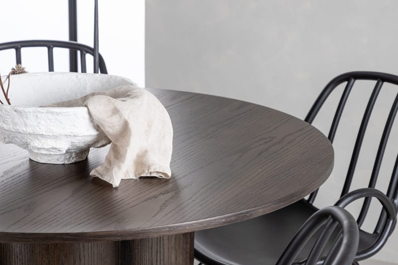 Olivia Matgrupp 110 cm Rund med 4 Dyrön stolar - Svart - Products - Möbler - Bord & matgrupp - Matgrupp