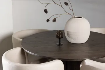 Olivia Matgrupp 110 cm Rund med 4 Simrishamn stolar - Beige - Products - Möbler - Bord & matgrupp - Matgrupp