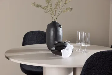 Olivia Matgrupp 110 cm Rund med 4 Polar stolar - Beige/Svart - Products - Möbler - Bord & matgrupp - Matgrupp