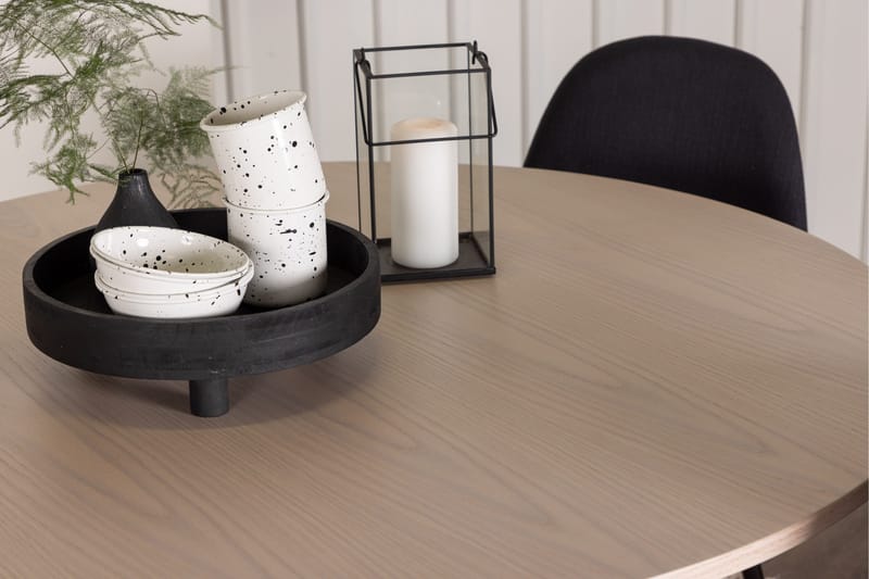 Olivia Matgrupp 110 cm Rund med 4 Polar stolar - Whitewash - Products - Möbler - Bord & matgrupp - Matgrupp