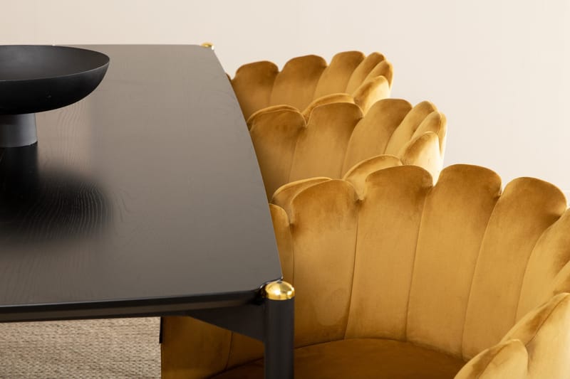 Pelle Matgrupp 190 cm Rektangulär med 6 Limhamn stolar - Svart - Products - Möbler - Bord & matgrupp - Matgrupp