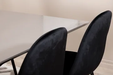 Penny Matgrupp 190 cm inkl 6 Pontus Stolar - Grå/Svart - Products - Möbler - Bord & matgrupp - Matgrupp