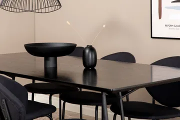 Petra Matgrupp 190 cm Rektangulär med 6 Vault stolar - Svart - Products - Möbler - Bord & matgrupp - Matgrupp