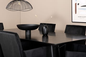 Petra Matgrupp 190 cm Rektangulär med 6 Petra stolar - Svart - Products - Möbler - Bord & matgrupp - Matgrupp