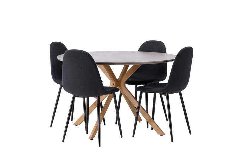 Piazza Matgrupp + 4 stolar Rektangulär - Grå - Products - Möbler - Bord & matgrupp - Matgrupp