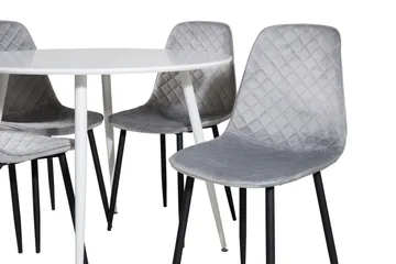 Plaza Matgrupp 100 cm Rund med 4 Polar stolar - Svart - Products - Möbler - Bord & matgrupp - Matgrupp