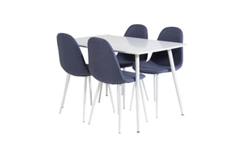 Polar Matgrupp 120 cm Rektangulär med 4 Polar stolar - Blå - Products - Möbler - Bord & matgrupp - Matgrupp