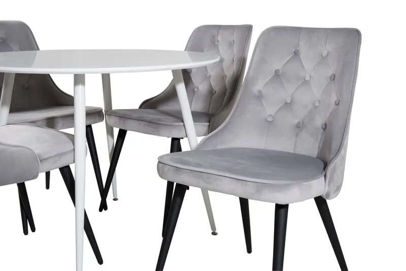 Ridones Matbord Runt med 4 st Valera Lyx Sammetstol - Products - Möbler - Bord & matgrupp - Matgrupp