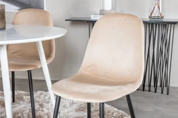 Ridones Matgrupp 100 cm Rund inkl 4 Pontus Stolar - Vit/Svart/Beige - Products - Möbler - Bord & matgrupp - Matgrupp