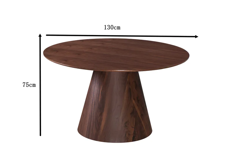 Siena Matbord Runt 130cm - Valnöt - Products - Möbler - Bord & matgrupp - Matbord & köksbord