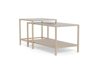 Hasslevik Soffbord 90 cm - Klar/Grå - Products - Möbler - Bord & matgrupp - Soffbord - Soffbord med förvaring