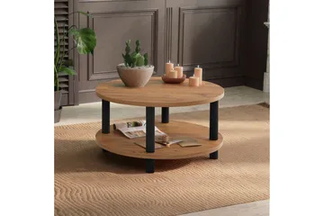 Lofita Soffbord 70x43,7x70 cm Runt - Brun/Svart - Products - Möbler - Bord & matgrupp - Soffbord - Soffbord med förvaring