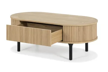 Noira Ovalt Soffbord 118 cm - Natur - Products - Möbler - Bord & matgrupp - Soffbord - Soffbord med förvaring