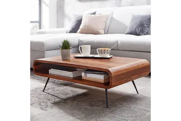 Soffbord Wohnling Massivt trä rektangulär rundade hörn lantligt - Products - Möbler - Bord & matgrupp - Soffbord