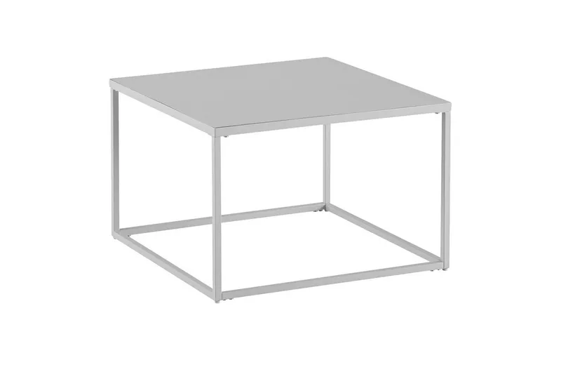 Soffbord Wohnling metall fyrkantig, modern stil Vit, Vit