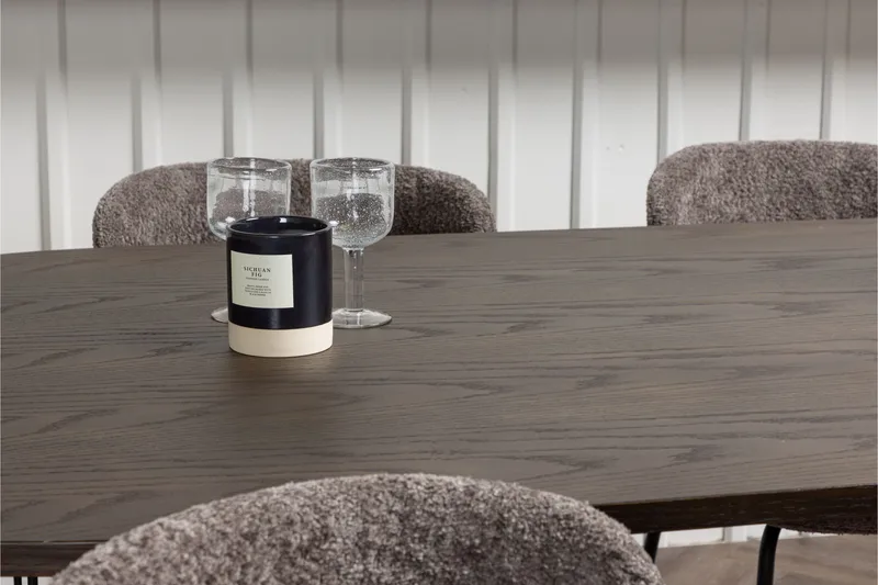 Stone Matgrupp 220 cm Oval med 4 Modesto stolar - Mörkgrå - Products - Möbler - Bord & matgrupp - Matgrupp