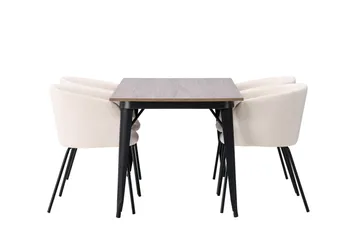 Tempe Matgrupp 140 cm Rektangulär med 4 Berit stolar - Beige - Products - Möbler - Bord & matgrupp - Matgrupp