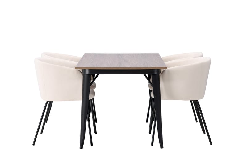 Tempe Matgrupp 140 cm Rektangulär med 4 Berit stolar - Beige - Products - Möbler - Bord & matgrupp - Matgrupp