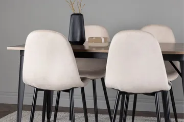 Tempe Matgrupp 140 cm Rektangulär med 4 Polar stolar - Beige - Products - Möbler - Bord & matgrupp - Matgrupp