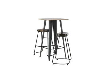 Tempe Matgrupp 60 cm Rektangulär med 2 Ozark stolar - Svart - Products - Möbler - Bord & matgrupp - Matgrupp