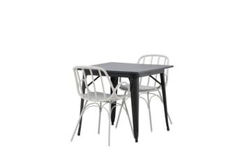 Tempe Matgrupp 80 cm Rektangulär med 2 Dyrön stolar - Svart - Products - Möbler - Bord & matgrupp - Matgrupp