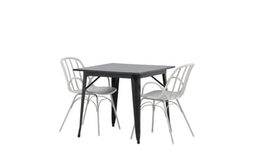 Tempe Matgrupp 80 cm Rektangulär med 2 Dyrön stolar - Svart - Products - Möbler - Bord & matgrupp - Matgrupp